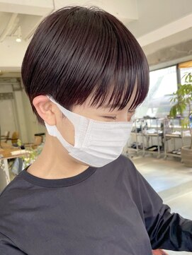 スー(suu) 大人ショートボブマッシュショートカット黒髪ショート前髪あり