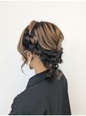 【中村のぞみ】ミディアム編みおろし/結婚式ヘアセット