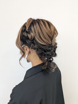 アヤラ オーガニックアンドスパ 東船橋店(AYALA) 【中村のぞみ】ミディアム編みおろし/結婚式ヘアセット
