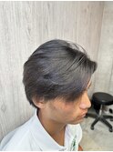 透明感抜群ダークグレー　髪質改善トリートメントブリーチカラー