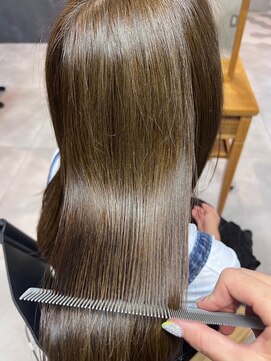 アイノアシェール 西宮(AInoa Cher) 【ビフォーアフターあり】髪質改善/オリーブブラウン