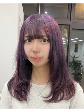 ノートエートル 西金沢(Nought etre) ラベンダーパープル10代20代ハイトーンブリーチバイオレットカラ