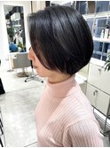 大人ショートボブ/ハイライト/白髪ぼかし/武蔵小杉/自由が丘
