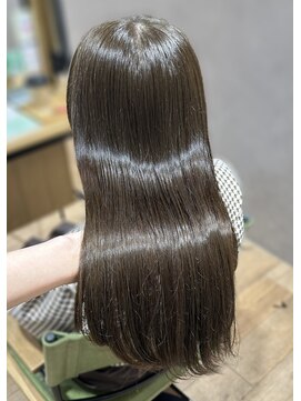 美容室 アクター 春に大人気・赤み消しカラー【オリーブグレージュ】