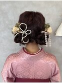 卒業式/袴ヘアセット/ツインお団子