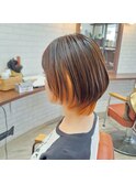 インナーカラー　オレンジカラー