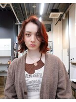 デイジードゥ(Daisy duex)&nbsp;チェリー　レッド　外はねボブ