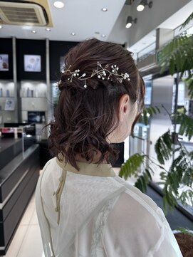 エアー 銀座タワー(AIR) 【藤岡】パールが映えるフェミニンアレンジ