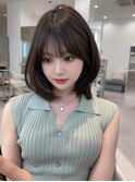 ボブ韓国レイヤー髪質改善縮毛矯正