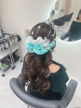 クラン 北新地店(Clan) ハーフアップ(バースデーヘアセット)/北新地ヘアセット