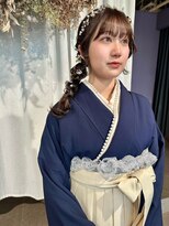 アミー 銀座(Ammy)&nbsp;卒業式ヘアセット×袴着付け♪yu #お呼ばれヘア#ヘアセット#ヘア