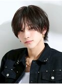メンズシースルーニュアンスラウンドマッシュ
