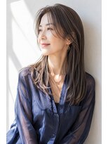 アッシュ 学芸大学店(Ash)&nbsp;ロング/大人女性/モカベージュ/白髪ぼかしハイライト/髪質改善