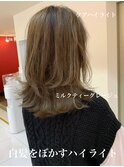 #白髪をぼかすハイライト#細ーいハイライト#白髪染め