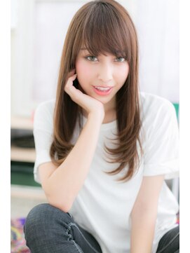 ミック 日暮里店(miq) Iライン＆厚めバングで小顔…大人かっこいいうる艶髪a1