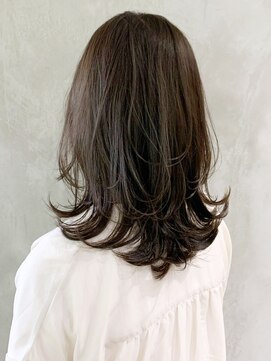 アルバム 池袋(ALBUM) ワンカールレイヤー_ホワイトグレージュネビージュ_ba374361