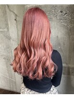 ガルボ ヘアー(garbo hair) #高知 #美容室 #ピンク #コテ巻き #ゆる巻き #10代 #20代