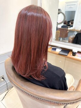 ネオリーブアイム 横浜西口店(Neolive aim) ラベンダーレッドカラー/ブリーチなしで作る艶髪【横浜】k