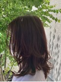 ブリーチなし ミディアムレイヤー ラベンダーピンク