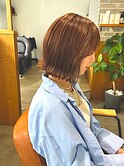 【豊中】ブリーチ無し☆ピンクブラウンカラー