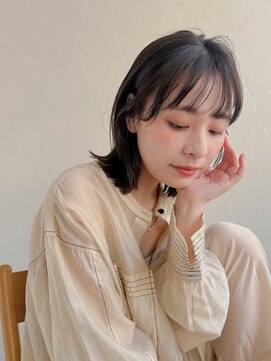 ムク 甲府(muku.) 前髪/マチルダボブ/ピンクベージュインナー/グレージュ[甲府駅]