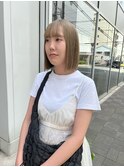 CAF FUKO くすみベージュカラー/ボブ/イメチェン/大阪/心斎橋