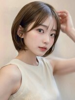 ノイズオオサカ 梅田店(NOISM OSAKA)&nbsp;大人可愛い20代30代40代小顔ワンサイドショートボブ丸み前下がり