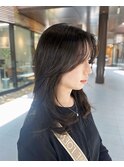 レイヤーカット かきあげ 表参道