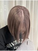 ミルクティーグレージュラベンダーカラー透明感カラーブリーチ