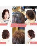くせ毛カット＋ヘアリセッター＋おしゃれ染めの白髪染め