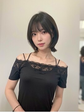エリス 四条烏丸店(ELIS) 大人可愛い20代30代40代小顔ウルフレイヤーボブ丸みショートボブ
