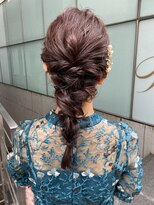 ティエラ 原宿 表参道(Tierra) 〈Tierra毛利仁美〉結婚式　お呼ばれヘア　編みおろしヘア