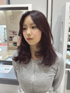 リー 梅田(Lee) miyuu/ピンクラベンダー/レイヤーカット