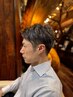 【多忙な男性に癒しを☆メンズ限定】彫刻カット+ヘッドマッサージシャンプー