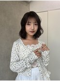 miu＆有野ひかり オリーブベージュ×顔周りレイヤー