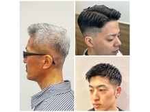 サンファンの雰囲気（フェードカット、ツーブロック、ソフトモヒカン、濡れパンも好評）