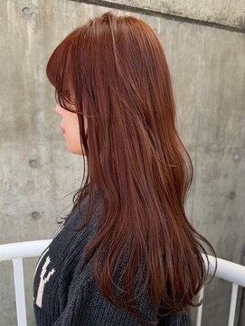 イーストハムネオ(EAST HAM NEO) オレンジブラウン/レイヤーロング/艶髪