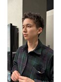 爽やかアップバングパーマ