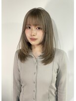 MARL矢場町　ブリーチ/ハイトーン/ダブルカラー/レイヤーカット/ボブ/ブリーチパーマ&nbsp;色落ちまで綺麗オリーブベージュ×レイヤーカット