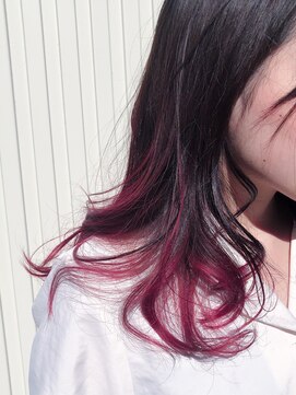 プログレス つくば店(PROGRESS by ヂェムクローバーヘアー) ピンクラベンダーのインナーカラーでバレイヤージュ！