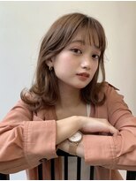 大人かわいい☆無造作カール♪ひし形くびれミディ担当:中間