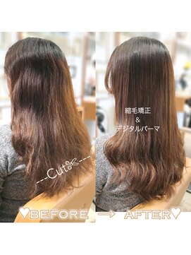 ラブクロムトーキョー オモテサンドウ(LOVECHROME OMOTESANDO) ストカール/ストデジ＝縮毛矯正＋デジタルパーマ☆髪質改善