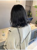 暗髪アッシュカラー