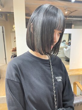 ソイ 下北沢(soi) 【block color】パツっとボブ_ワイドバング_デザインカラー