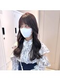 韓国風ヘア/ワンホンヘア/ベージュカラー/顔周りカット