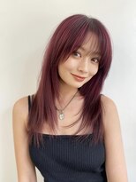 ピープスアンドスー 表参道 渋谷(Peeps&Suu.) ボルドーカラーレイヤーワンホンピンクブラウン