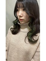 ルフレ 新宿本店2nd(Reflet) イヤリングカラー/グリーン