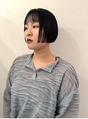 【表参道sheta小林】黒髪ボブネビージュワンレンブルーブラック