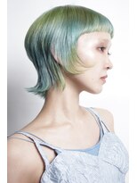 ピークアブー アヴェダ 池袋東武(PEEK-A-BOO AVEDA)&nbsp;外ハネショート ウルフカット デザインカラー フルバング