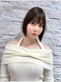 大人可愛い丸みショートボブ ハイトーン ブリーチ ダブルカラー